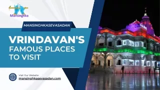 FAMOUS PLACES TO VISIT IN VRINDAVAN
