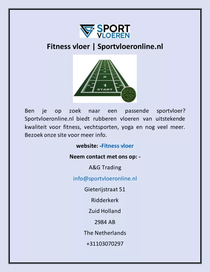 fitness vloer sportvloeronline nl