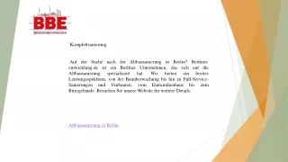 komplettsanierung auf der suche nach
