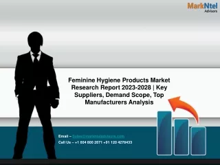 Feminine Hygiene Products Market Research Report: Forecast (2023-2028)