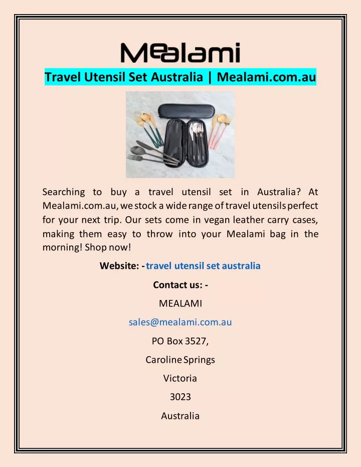 travel utensil set australia mealami com au