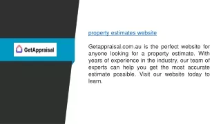 property estimates website getappraisal