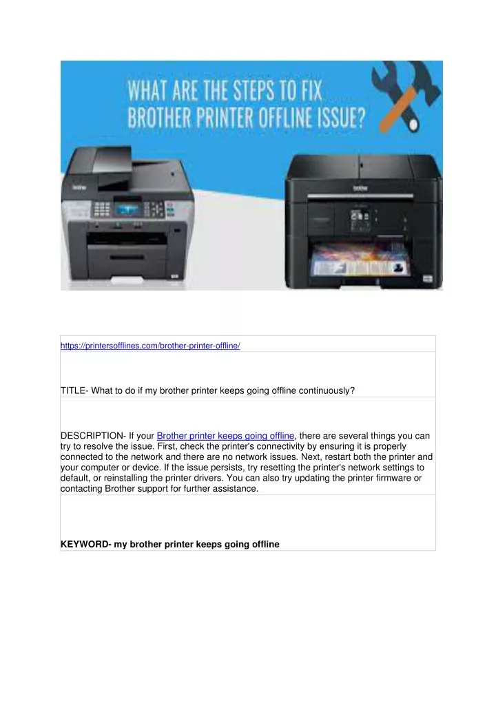 https printersofflines com brother printer