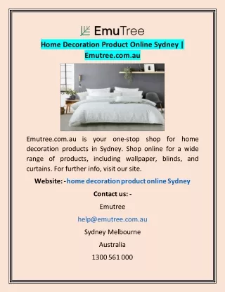 Home Decoration Product Online Sydney | Emutree.com.au