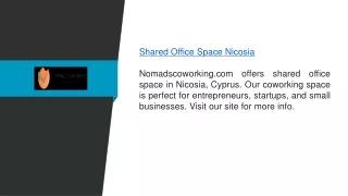 Shared Office Space Nicosia  Nomadscoworking.com