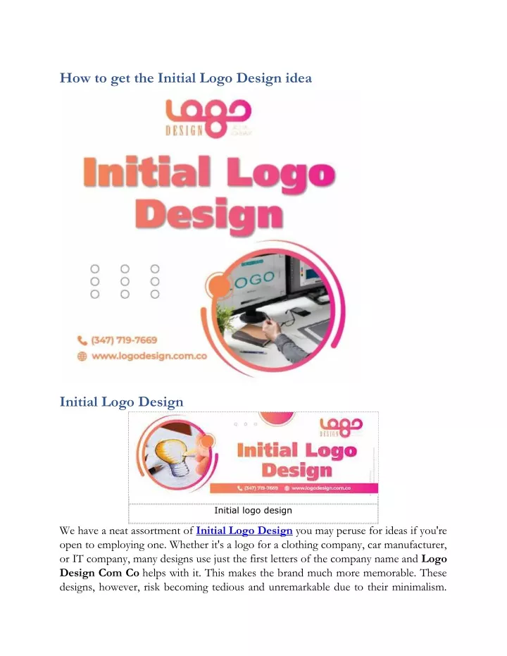 how to get the initial logo design idea