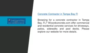 Concrete Contractor in Tampa Bay FL  Wizardconcrete.com