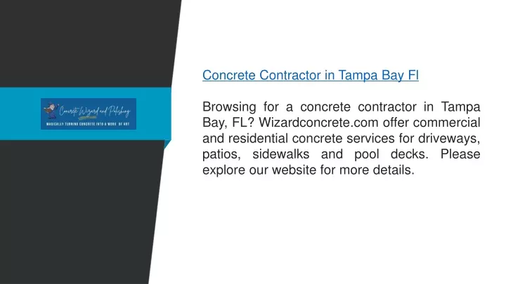 concrete contractor in tampa bay fl browsing