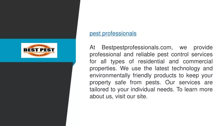 pest professionals at bestpestprofessionals