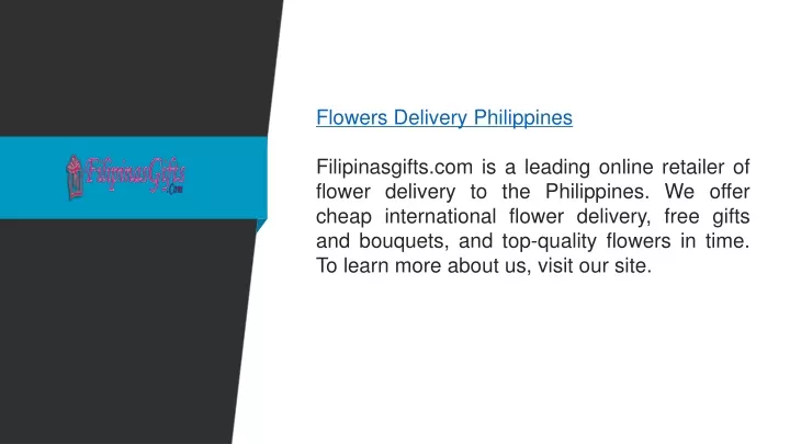 flowers delivery philippines filipinasgifts