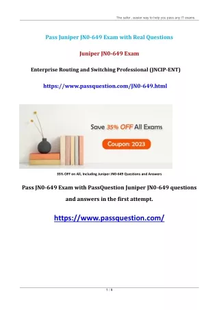 Juniper JNCIP-ENT JN0-649 Practice Test Questions