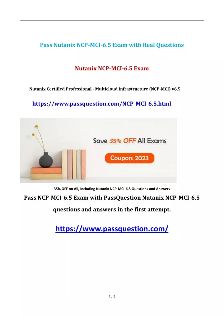 pass nutanix ncp mci 6 5 exam with real questions