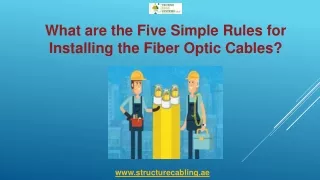 what are the five simple rules for installing