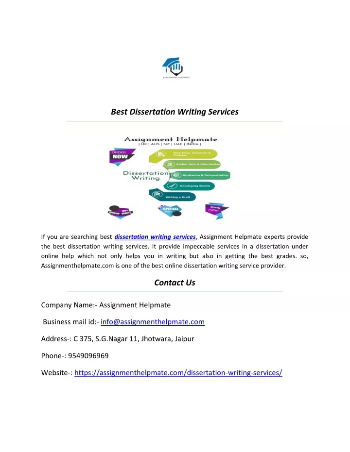 best dissertation writing services