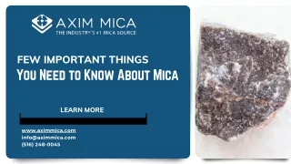 Few Important Things You Need to Know About Mica