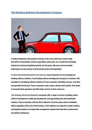 Taxi Booking Software Development Company | Taxi Software Services | Conquerors