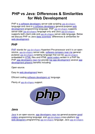 php vs java differences similarities