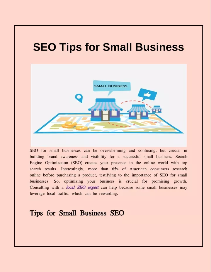 seo tips for small business