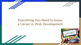 Everything You Need to know a Career in Web Development