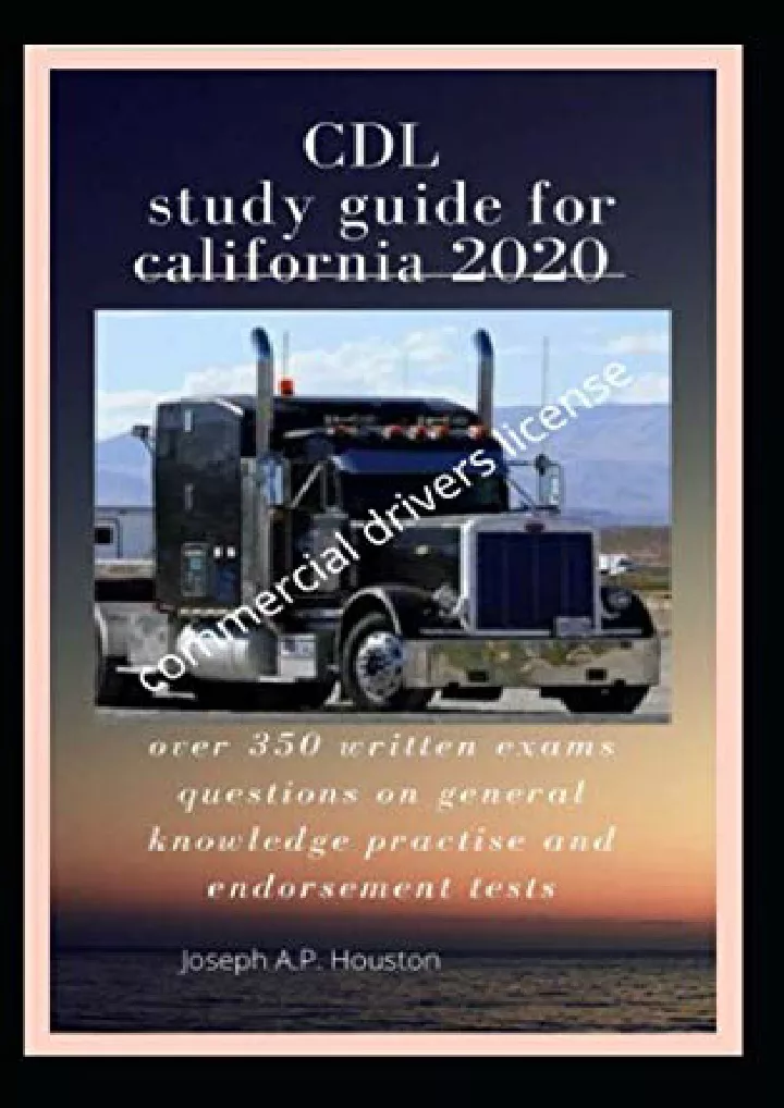 cdl study guide for california 2020 over