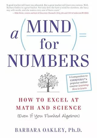 DOWNLOAD/PDF  A Mind for Numbers: How to Excel at Math and Science (Even If You