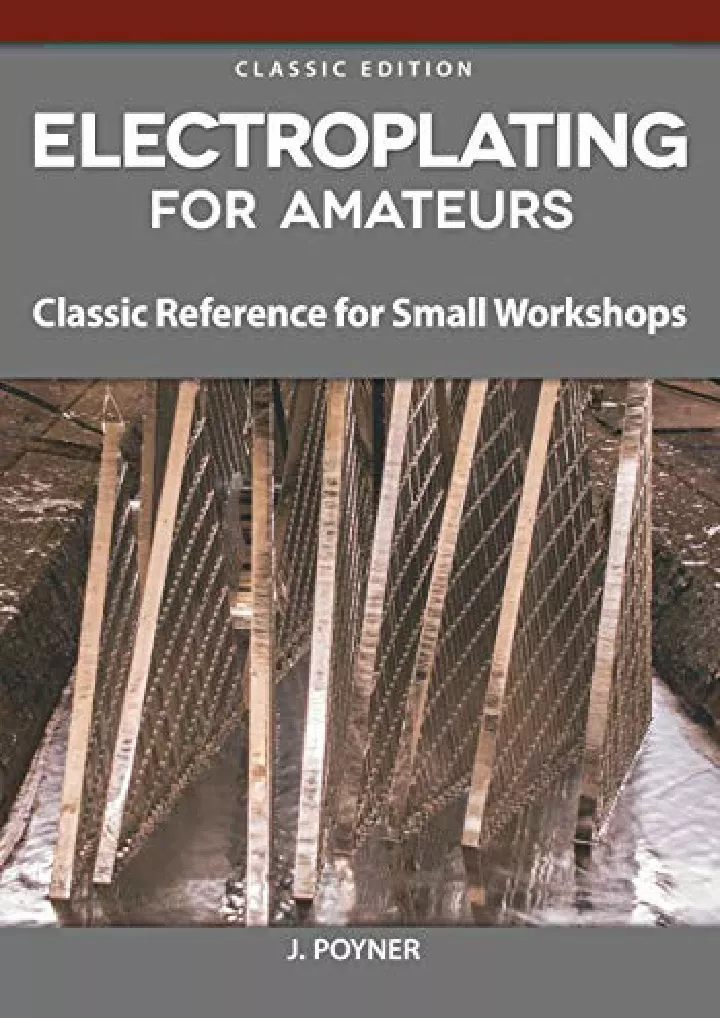 electroplating for amateurs classic reference