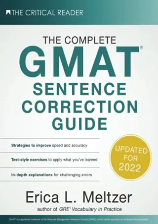 PDF/READ The Complete GMAT Sentence Correction Guide
