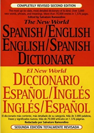 PDF/READ The New World Spanish/English, English/Spanish Dictionary (El New World