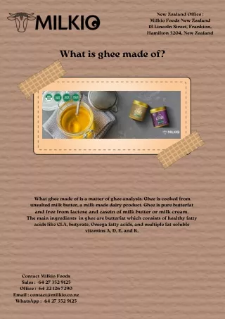 what ghee made of