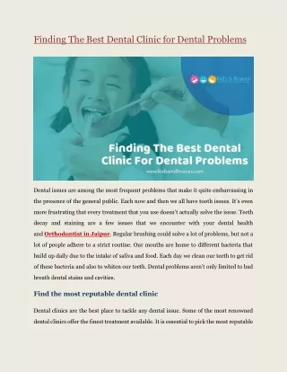 Find Best Dental Clinic for Dental Problems