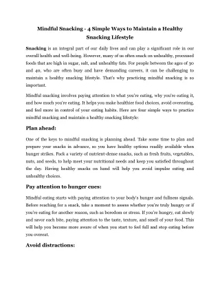 mindful snacking 4 simple ways to maintain