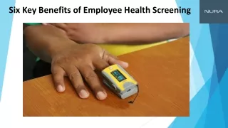 Six Key Benefits of Employee Health Screening