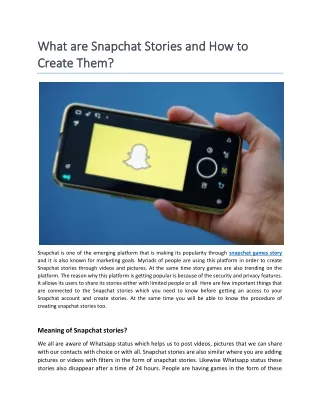 what are snapchat stories and how to what