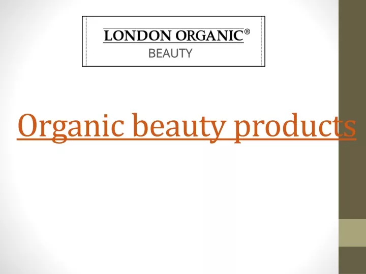 organic beauty products