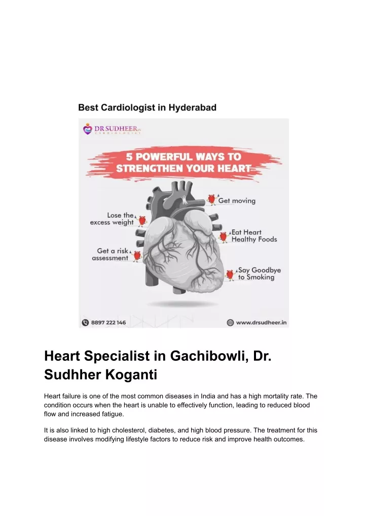 heart specialist in gachibowli dr sudhher koganti