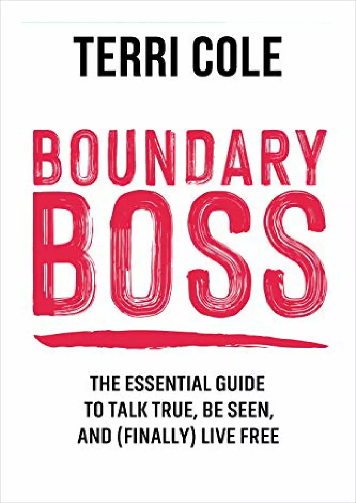 boundary boss the essential guide to talk true