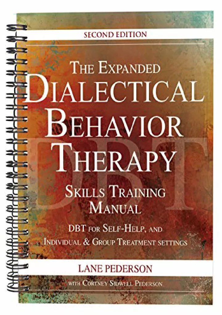 the expanded dialectical behavior therapy skills