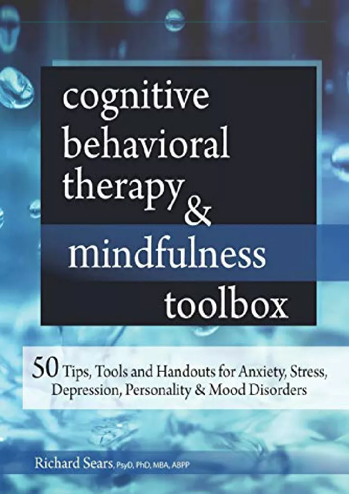 cognitive behavioral therapy mindfulness toolbox