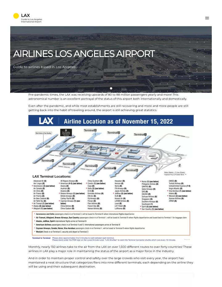 guide to airlines based in los angeles