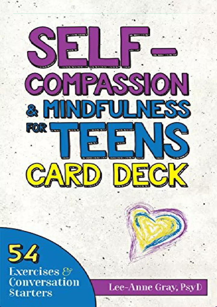 self compassion mindfulness for teens card deck