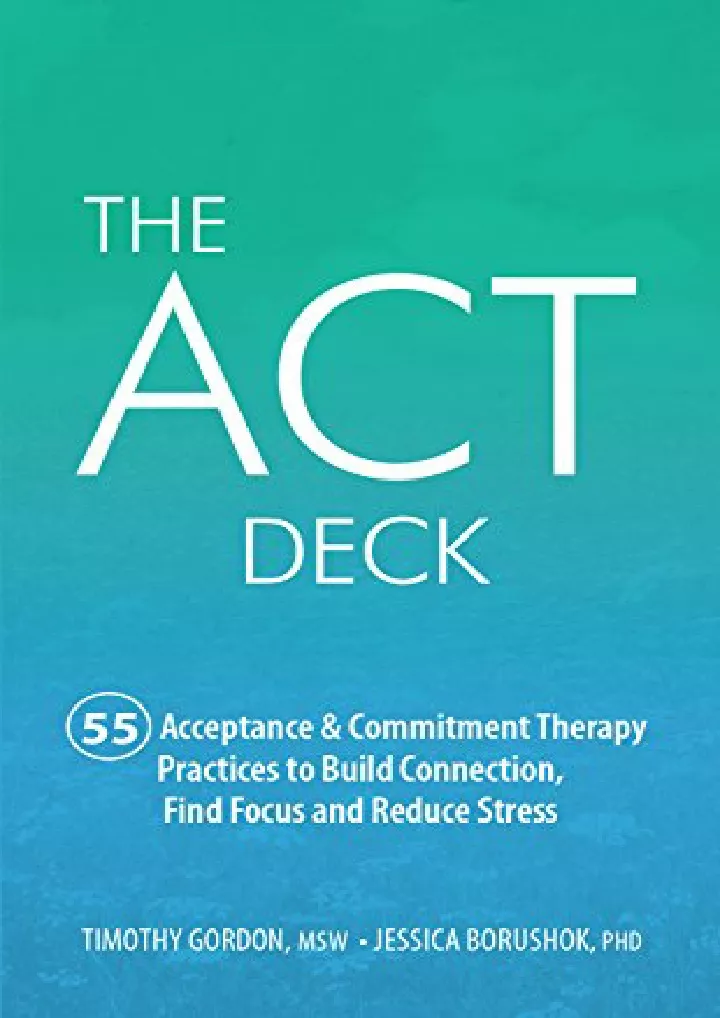 the act deck 55 acceptance commitment therapy