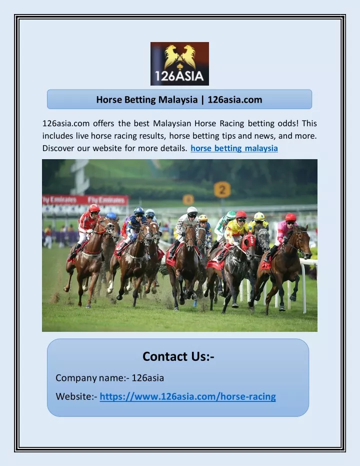 horse betting malaysia 126asia com