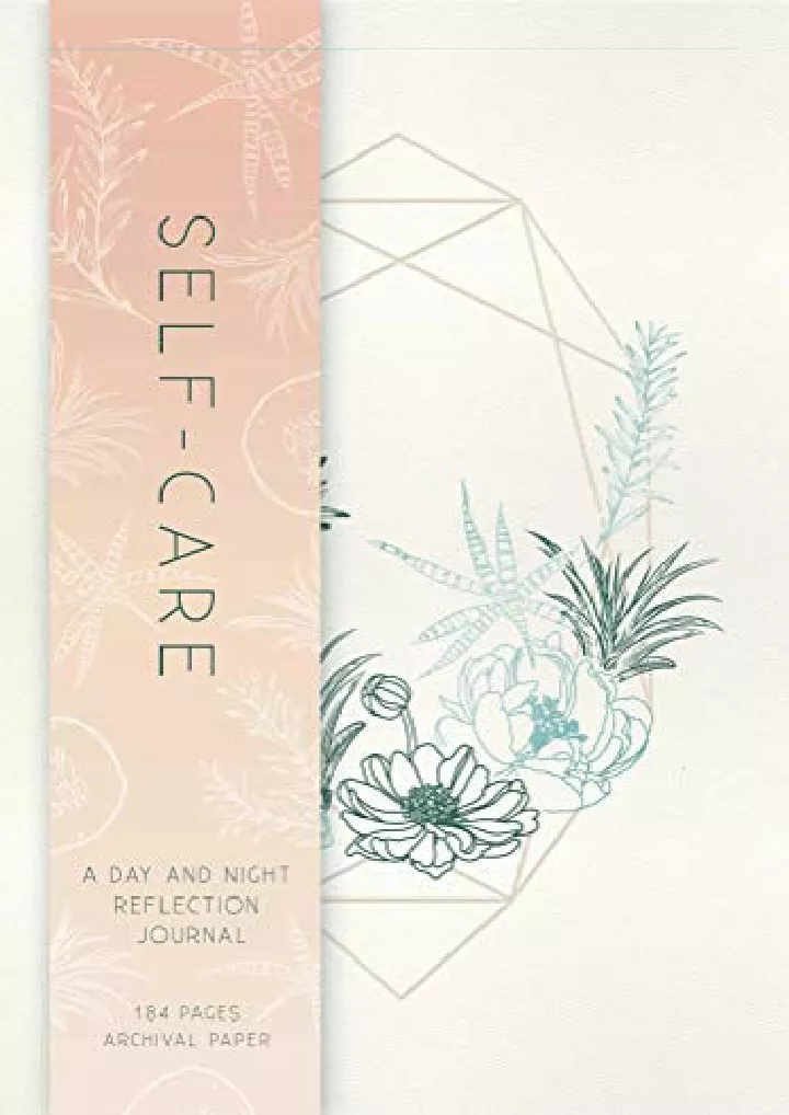 self care a day and night reflection journal