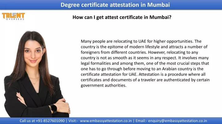 degree certificate attestation in mumbai