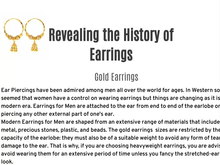 revealing the history of earrings