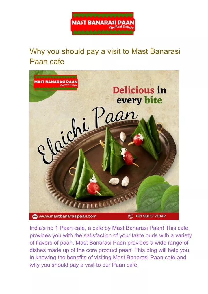 why you should pay a visit to mast banarasi paan