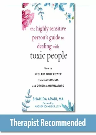 read [ebook] (pdf) The Highly Sensitive Person's Guide to Dealing with Toxic Peo