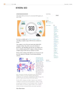 The global seo services of renowned seo html