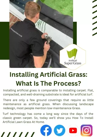 The Installation of Artificial Grass: What Do You Need To Know?