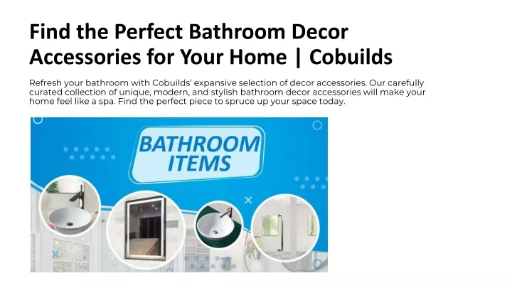 find the perfect bathroom decor accessories